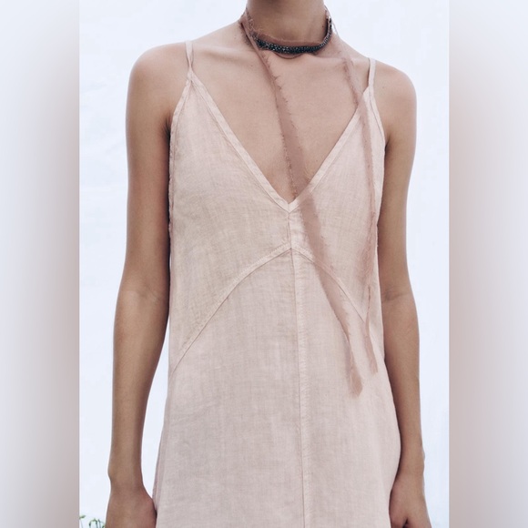 COPY - Long 100% linen dress ZW collections - Picture 3 of 7